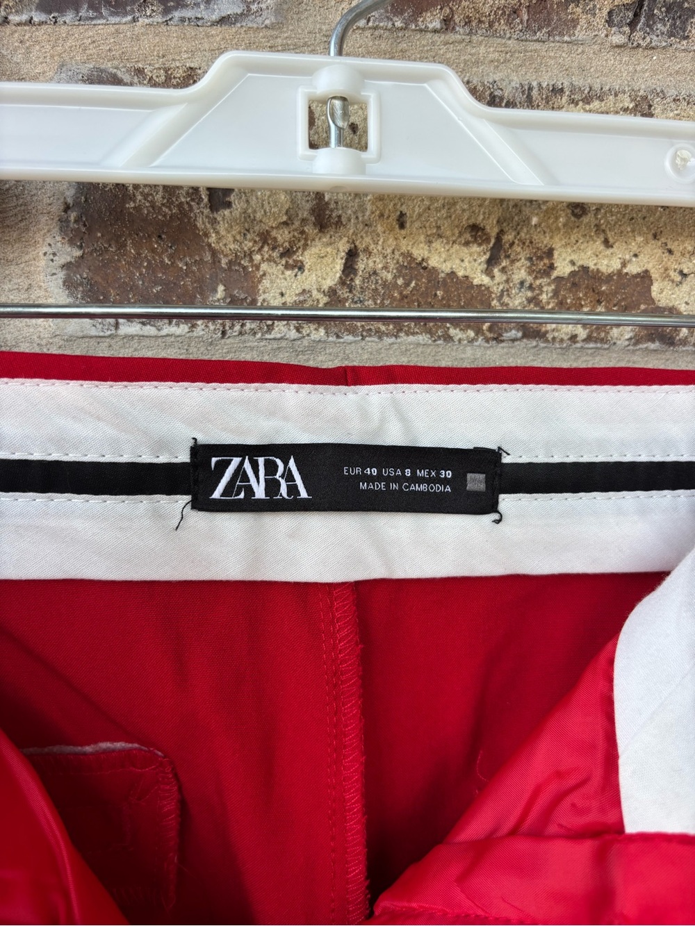 ZARA Red Tailored 2-Piece Pantsuit Set | Blazer + Trousers | Size 8/M - Picture 11 of 11